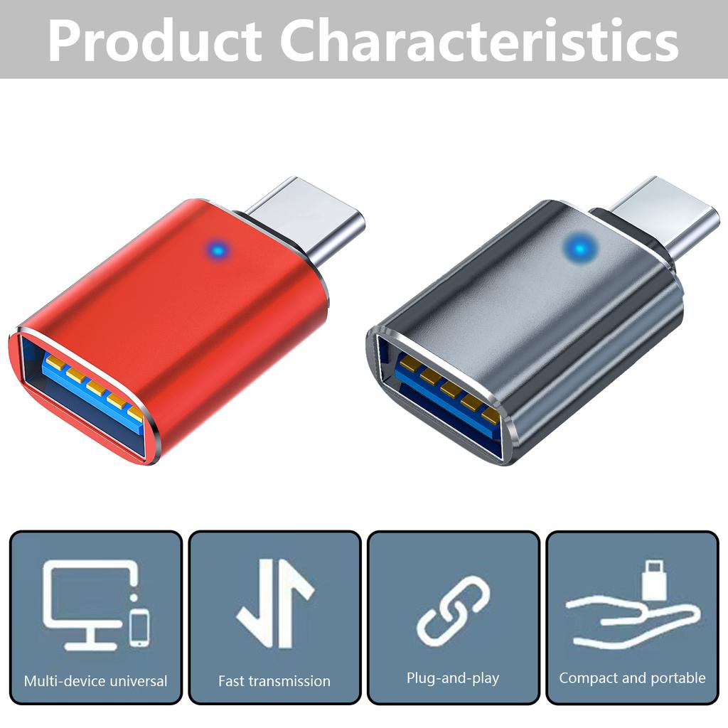 Short USB C to USB Adapter USB Type C Female to USB3.0 Male Adapter Connectors OTG Adapter for Phone Laptops