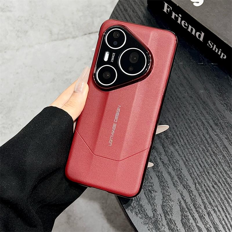 

Чехол для Huawei Pura 80 Ultra 80 Pro Жесткий Бизнес ПК Кожа Ультратонкий Трансформируемый Чехол-накладка на заднюю панель телефона для Pura 80Ultra Huawei Pura 80 Ultra красный