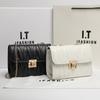 Fashion Trend Single Shoulder Women's Bag Bag Striped Fringed Plum Blossom Chain Crossbody Small Square Bag