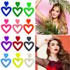 Stylish Heart Acrylic Earrings Pink Ear Drops Lady Party Hollow Heart Statement Earring Valentines Day Gift Lightweight