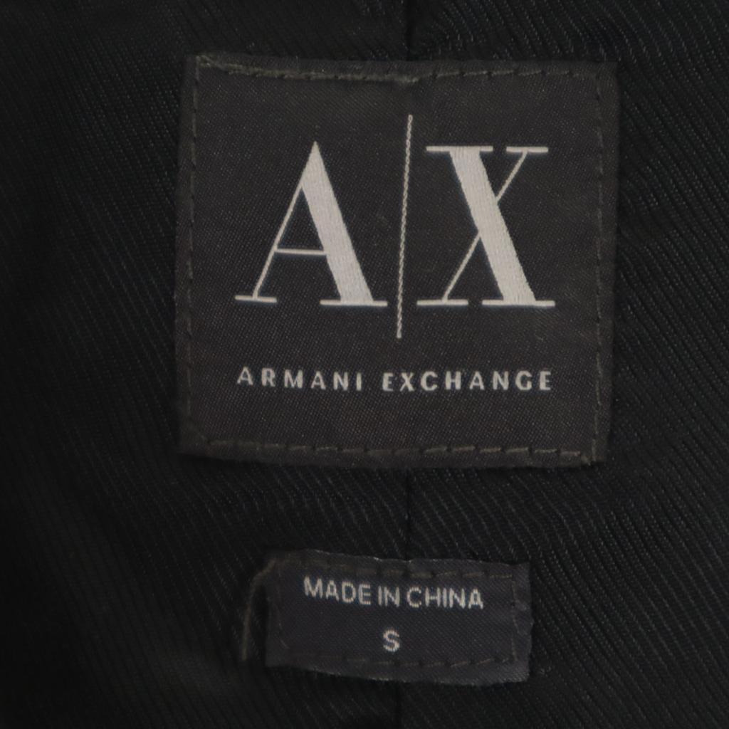 Armani Exchange Sheepskin Leather Hoodie Stajan S Black Men's Used