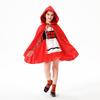 Halloween Children's Costume Christmas Costume Little Red Riding Hood Shawl Cape Pastoral Farm Style Girl Show Costume