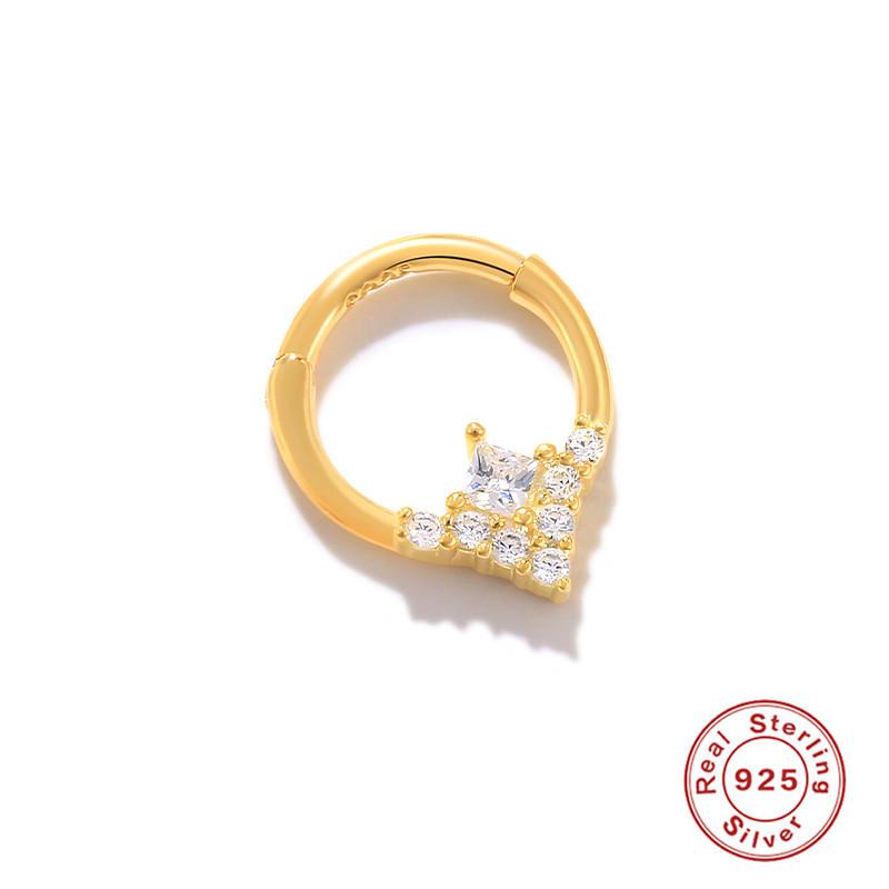 Sterling Silber 925 Hip Hop Knorpelpiercing Ohrringe Nasenringe Lippenringe Ohrringe Körperschmuck Hypoallergen Weiblich Männlich