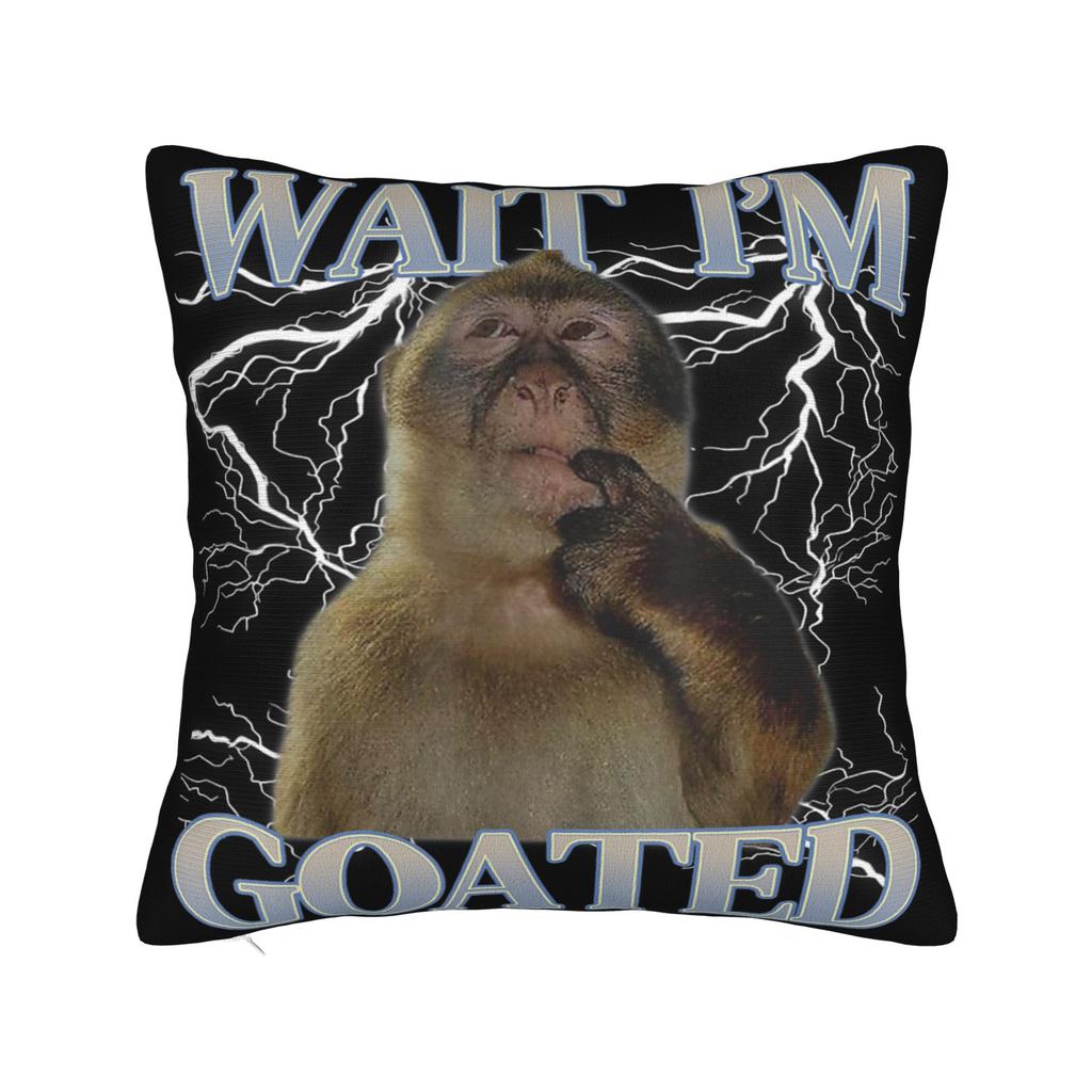 Thinking Monkey Meme Pillowcases Accessories Soft Cushion Cover Gift Throw Pillow Case Cover Bedroom Multiple Sizes