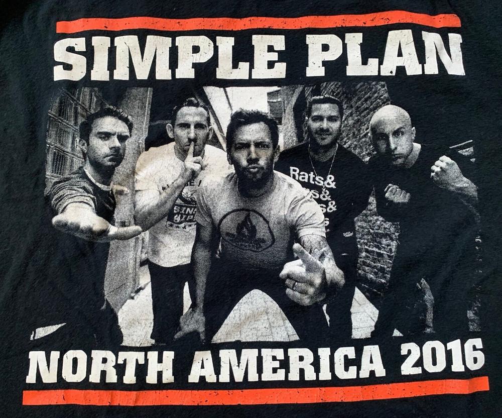 

Simple Plan North American 2016 Full Size Unisex T Shirt Pop Punk Style NZ945 Unisex T-Shirt XXXXL