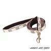 Diamond-embellished Monogram Leather Pet Collar Small Medium Dogs Cats
