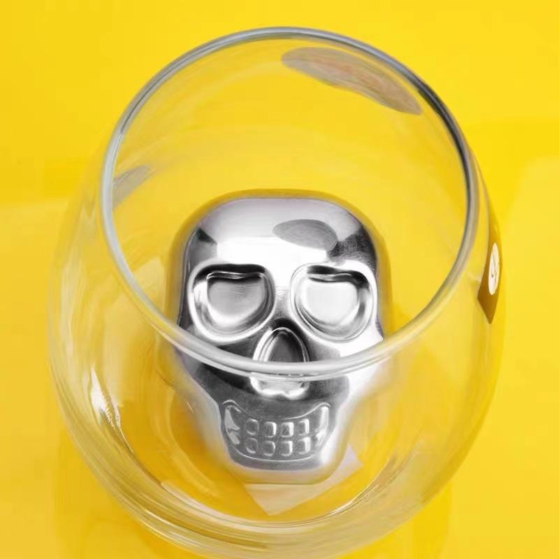 Skeleton 304 Stainless Steel Ice Cubes, Red Wine Ice Cubes, Whiskey Ice Cubes, Whiskey Red Wine Ice Tartar Stones