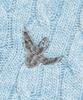 Mark Gonzales Women'S Angel Cable Round Neck Knit - L/Blue