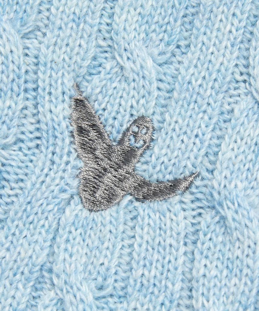 Mark Gonzales Women'S Angel Cable Round Neck Knit - L/Blue