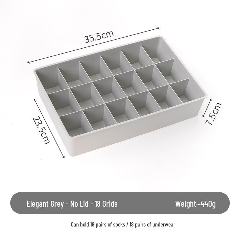 Large Capacity Drawer Organizer Box for Underwear, Socks, Bras, and Pants