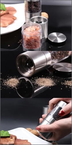 zmart Salt and Pepper Mill Grinder, Stainless Steel, Seasoning, Cooking Tools, Accessories, Kitchen
