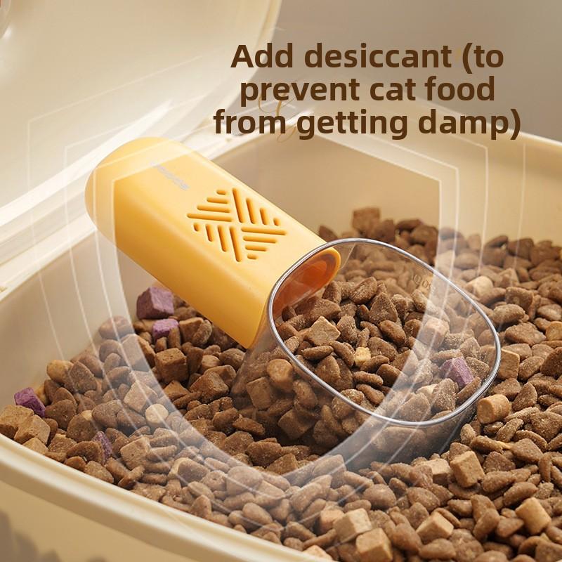 Katzenfutter, Hundefutter, Tierfutter, Katze Fütterungslöffel mit langem Griff, Katze Fütterung mit Messlöffel mit Verschlussclip, Haustierbedarf