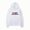 Mens Oversized Hooded Sweatshirt With Heart Print Casual Loose Fit Pullover Streetwear