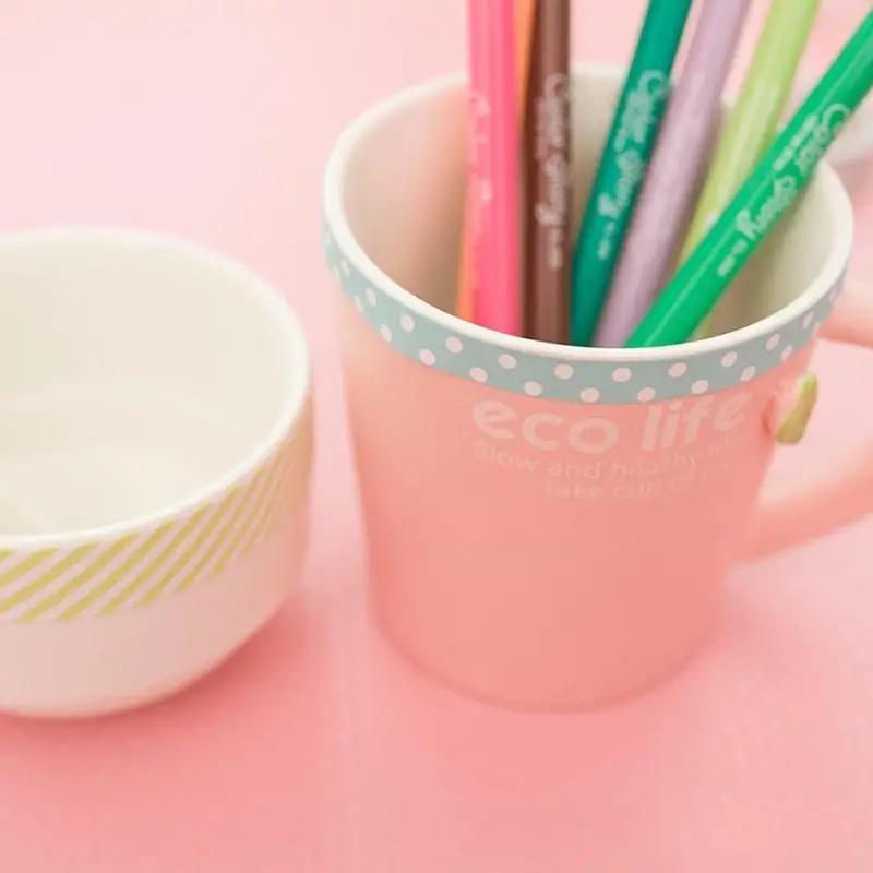 Color Paper Tapes Handmade DIY Decorative Washi Tape Colored Adhesive