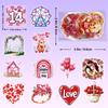 50 Valentine's Day PET Waterproof Transparent Stickers DIY Gift Card Decorative Stickers
