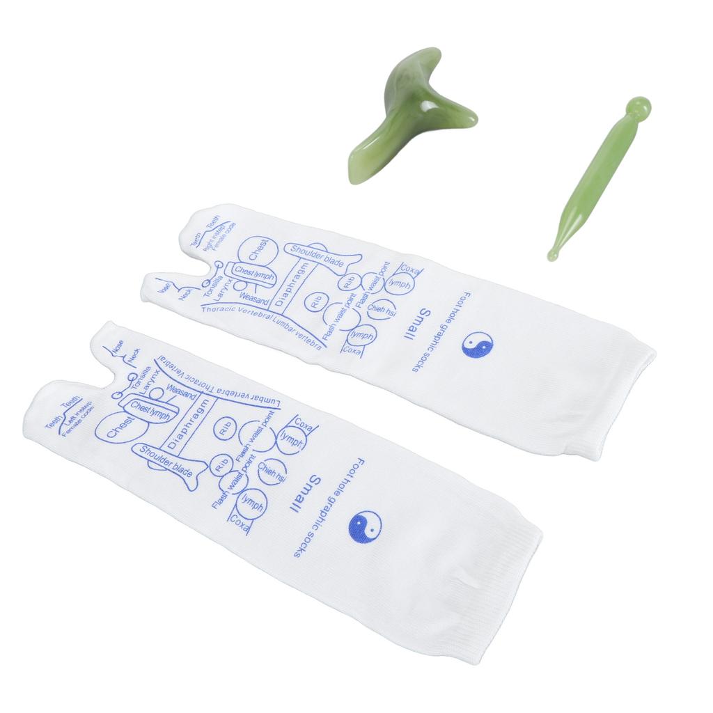 1 Pair Reflexology Socks with Trigger Point Massage Tools Foot Soreness Relief High Elastic Cotton Acupressure Massage Socks