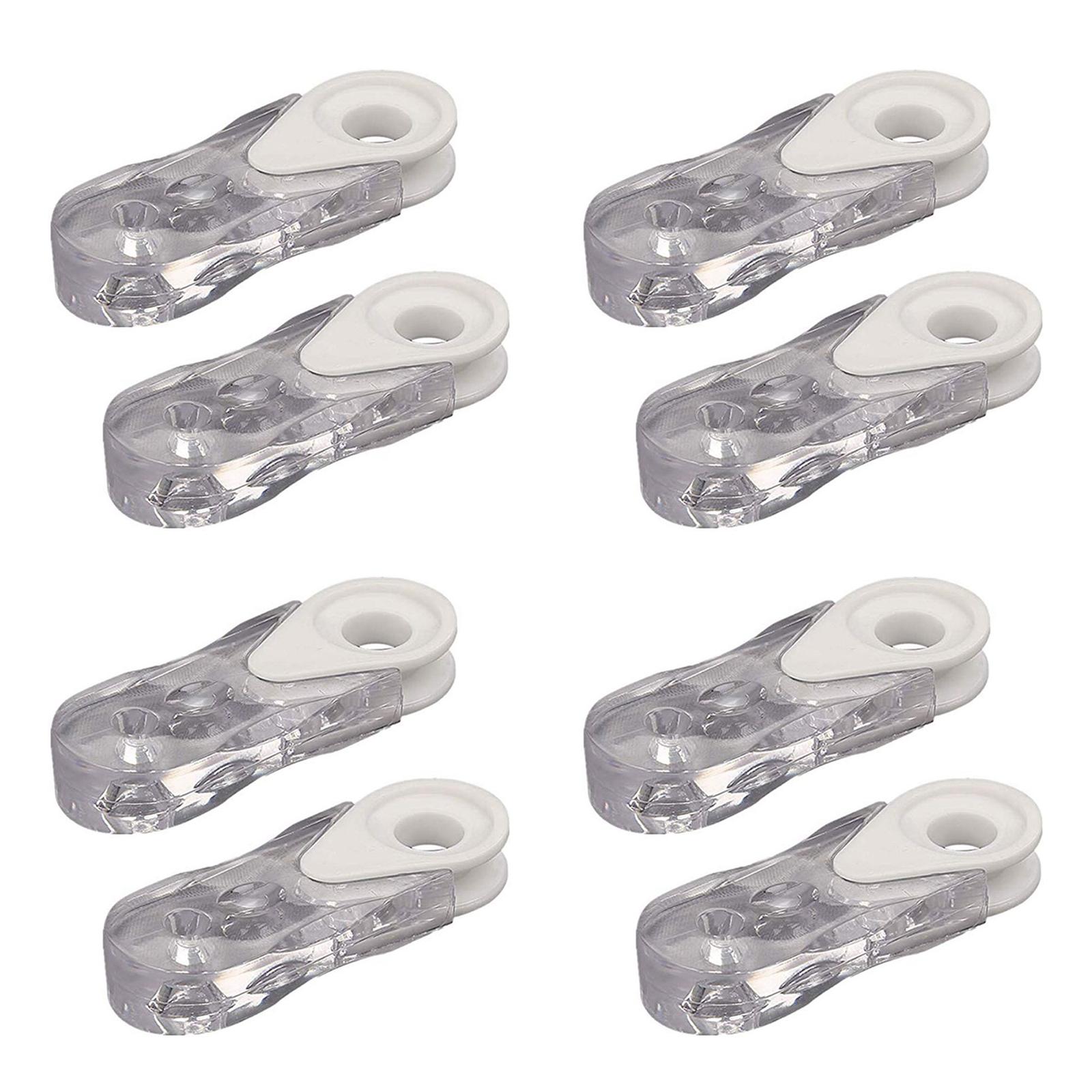 

Set of 8 Venetian Blind Pull Handles in Clear Plastic Universal Fit for Curtain Drawstring Control