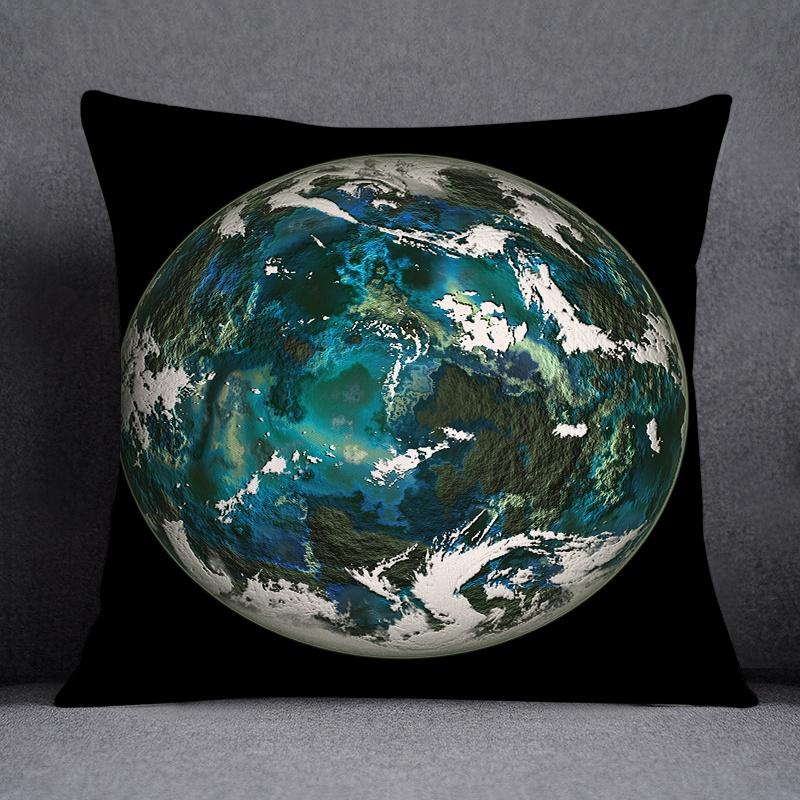 Astronaut Collection Pattern Decorative Pillowcase, Square Pillowcase, Home Office Decor