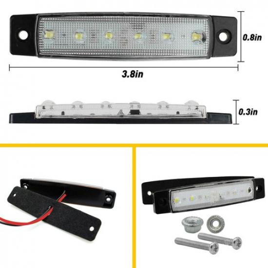 10X White LED Rock Light 10Pod Lights For JEEP Off Road Truck Car ATV Under Body