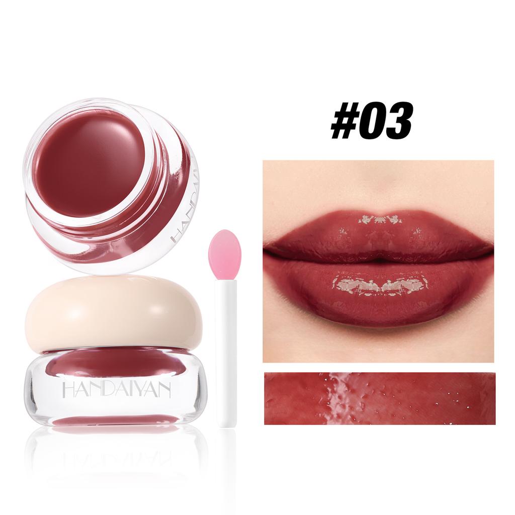 4-color Color-changing Lip Gloss with Brush, Water-gloss Lip Gloss To Care for Lips, Mirror Moisturizing Lip Balm, Lip Care