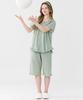 Meipeullawo Classic Mint Short Sleeve Pure Cotton Women'S Plus Size Pajama Set