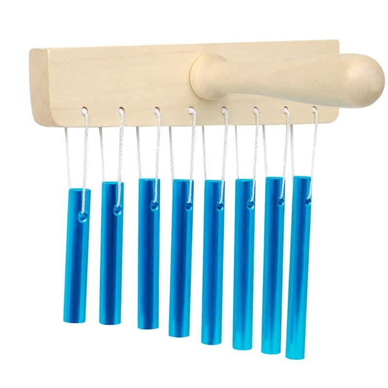 Musical Learning Percussion Chimes Instrument Toy Children 8 Tone Handheld Chimes with Mallet Hammer Winds Chimes Toy