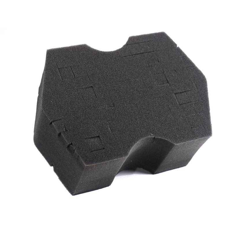 

[Q]Double Side -Cut Red/Black Sponge 2.0 Better Grip And Access Tight Spaces For Rinseless Car Wash