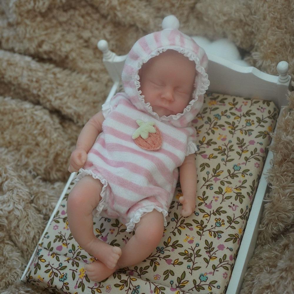 MINI 6 Inch Reborn Babies Dolls LEVI Solid Silicone Simulation Doll Palm Poseable Stretchable Dress Up Baby Dolls for Girls Children s Suprise Gifts girl doll