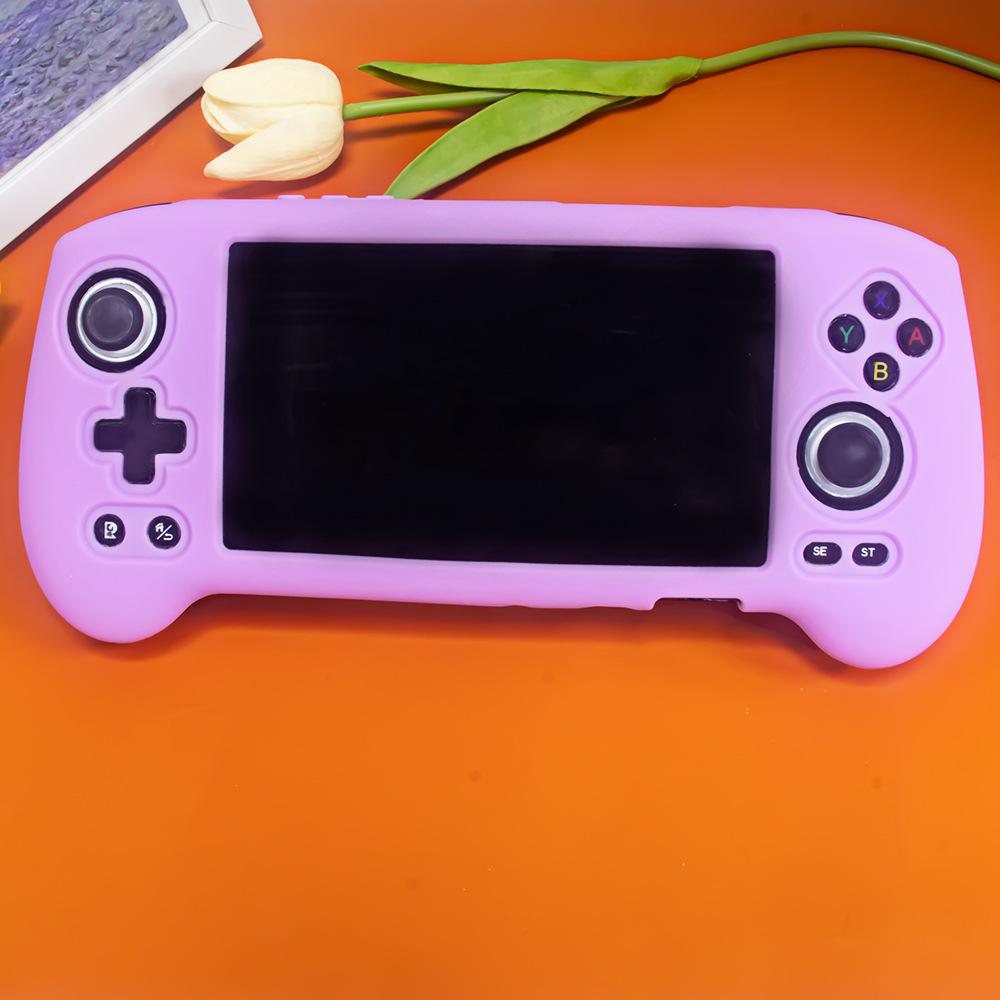 Soft Silicone Protective Case For ANBERNIC RG556 Gaming Console Drop Protection Sleeve Simple Solid Color Cover
