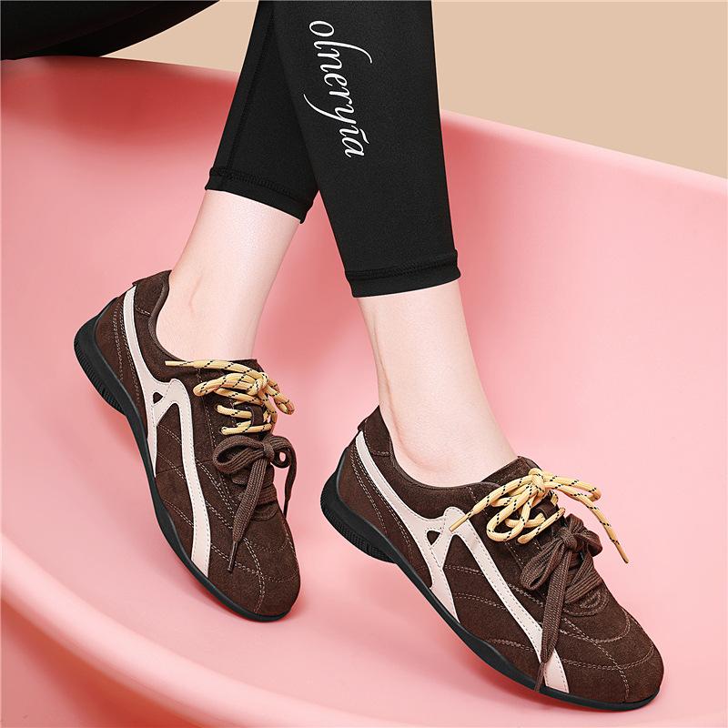 Sports Moral Training Shoes Women's New Autumn Flat White Shoes Retro Ballet Forrest Gump Casual Dad Trendy Shoes