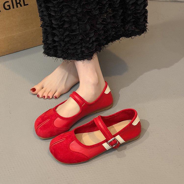 Fashion Fashion Tabi Ninja Shoes Women Flats Ballet Split Toe Ballerinas Ladies Round Heeled Loafers Tacones Female Moccasin Brand Mujer