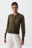 2026 Spring New Women's Hollow Out Knit Cardigan Soft Crew Neck Long Sleeve Lazy Style Sweater Coat