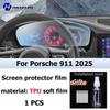 Car GPS LCD screen navigation TPU film Matte anti glare screen protector film Scratch resistant refit For Porsche 911 2017-2025