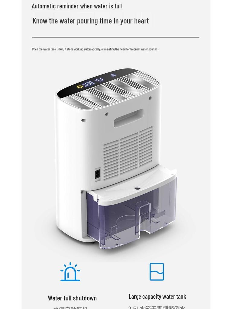 AUX High Power Indoor Dehumidifier - Bedroom & Home Moisture Absorber