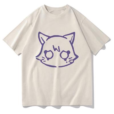Genshin Impact Scaramouche Cat T Shirt Cute Anime Fashion Men/Women Aesthetic Wanderer T-Shirt Unisex High Quality Cotton Tees