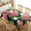 Tulip Tablecloth 3D Pink Flower Plant Pattern Table Cover Rectangle for Kitchen Living Room Dining Room Home Picnic Decoration