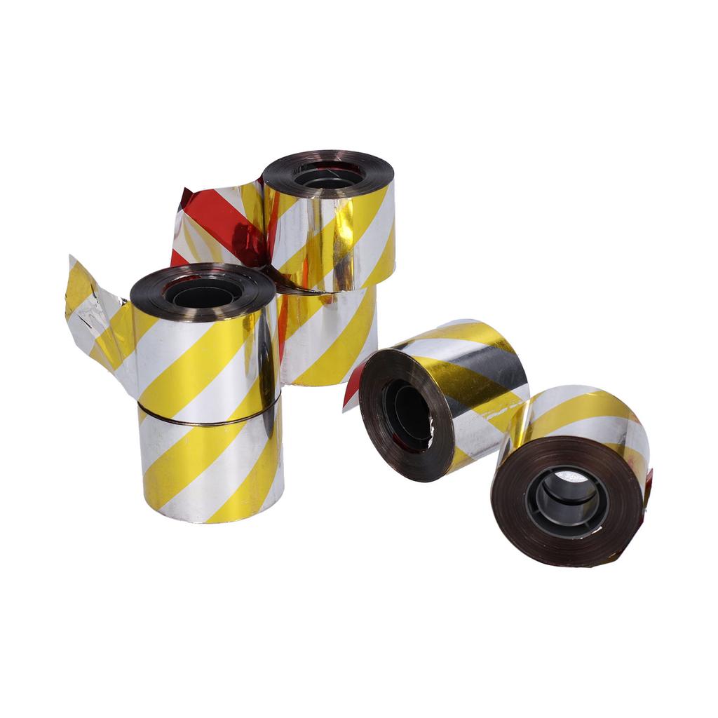 6PCS Bird Deterrent Reflective Scare Tape Bird Repellent Ribbon for Orchard Supplies Silver Red Silver Yellow