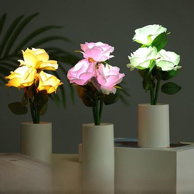 Creative Rose Bouquet Night Light: Bedside Lamp & Decorative Desktop Ornament