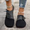 Vintage Style Plus Size Women's Casual Shoes Flat Bottom Comfortable Women's Single Shoes Low Top Lace Up Ankle Sneakers