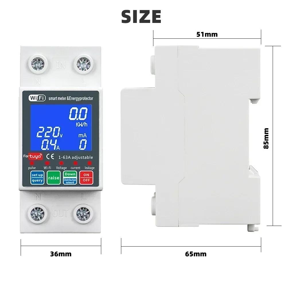 1PC WIFI Metering Intelligent Circuit Breaker Remote Control Switch Wireless Photovoltaic Bidirectional Smart Remote Control