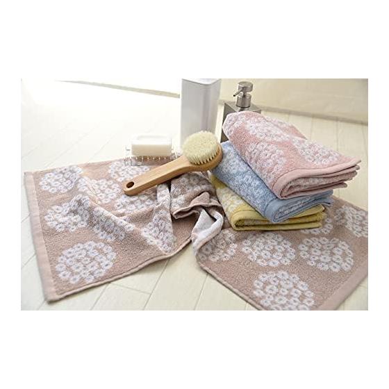Kosugizen Onnela kleines Gesichtstuch, süßer Schlingflor, Yippi Yippi, je 1 Stück in 4 Farben, 34 x 80 cm, Jacquard-Motiv im skandinavischen Stil, mittel