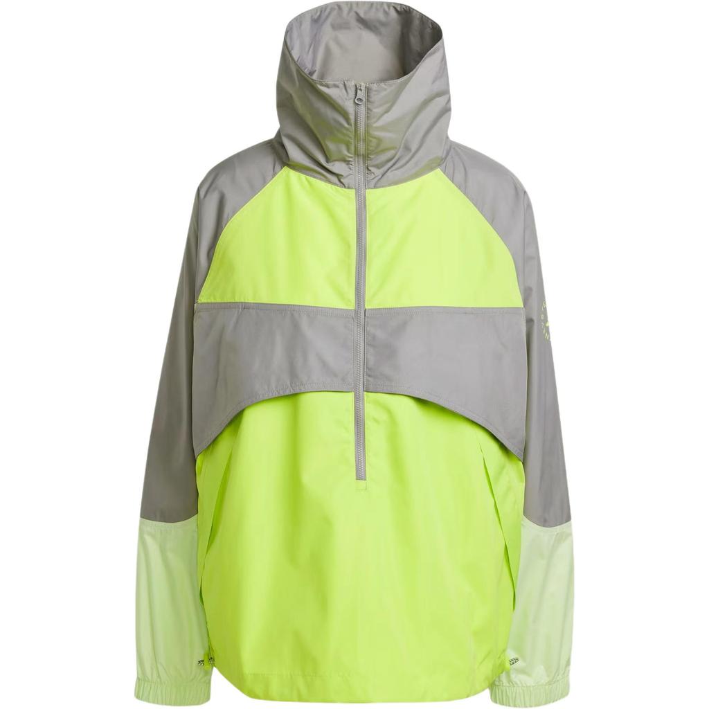 Adidas Stand Collar Loose Color Block Jacket Women Jacket Dove-Gray JG1068