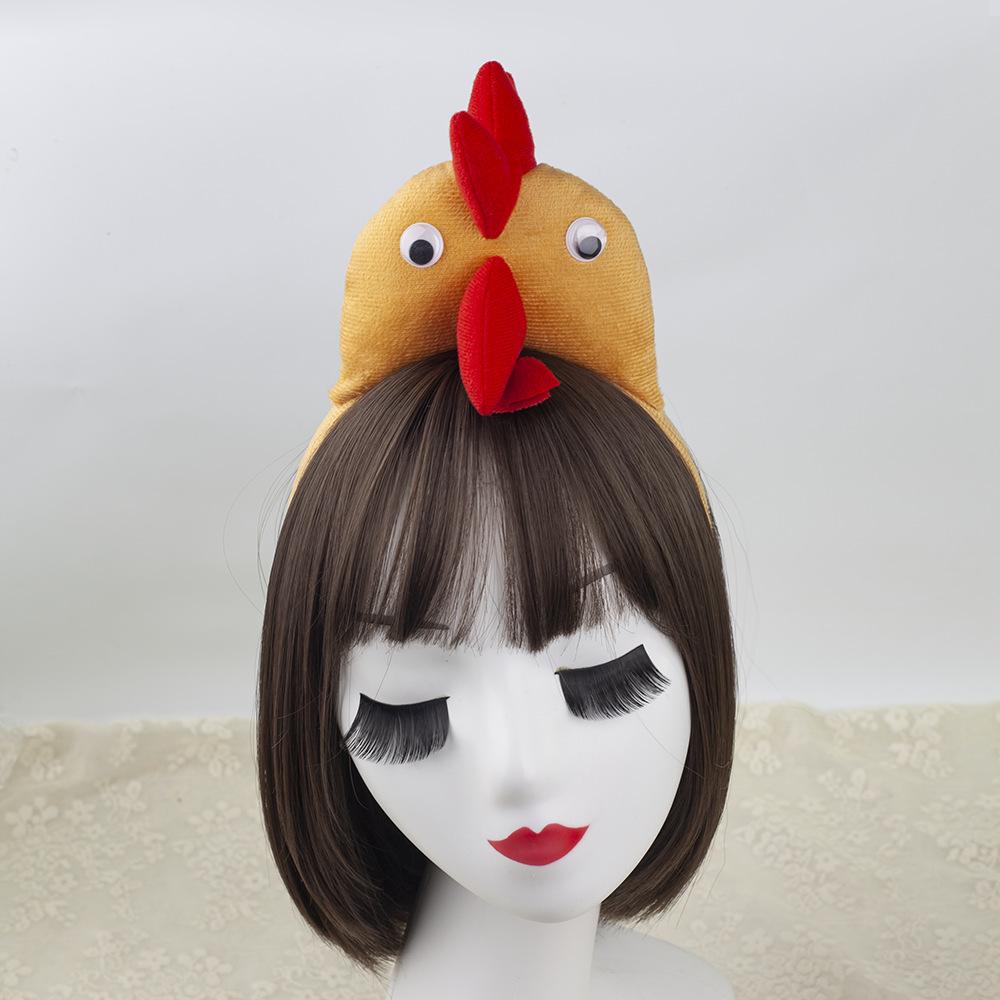 Thanksgiving Rooster Headwear Cute Chicken Hair Clip Kids Halloween Party Dress Up