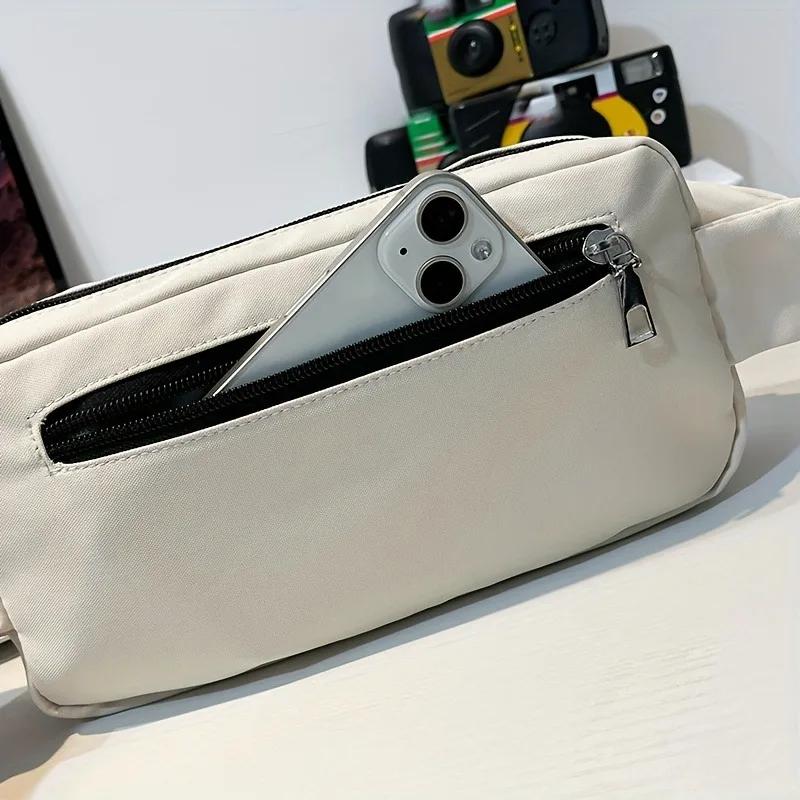 Fashionable New Men's Shoulder Bag, Trendy and Versatile Chest Bag, Zipper Closure, Casual and Stylish Women's Crossbody Bags