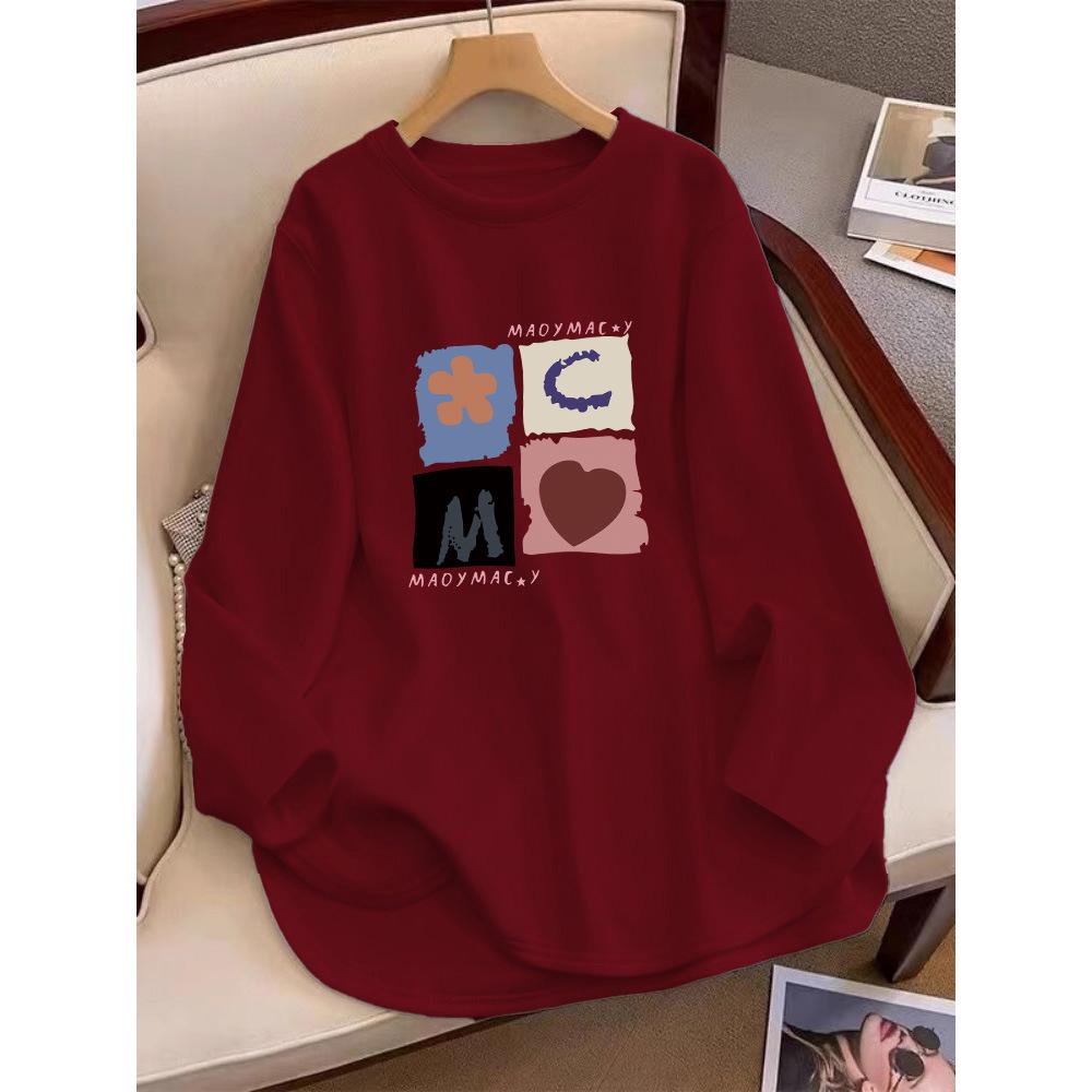 

Женская футболка с длинным рукавом De Velvet 2025 из чистого хлопка - Модная, универсальная и стройнящая модель. Small