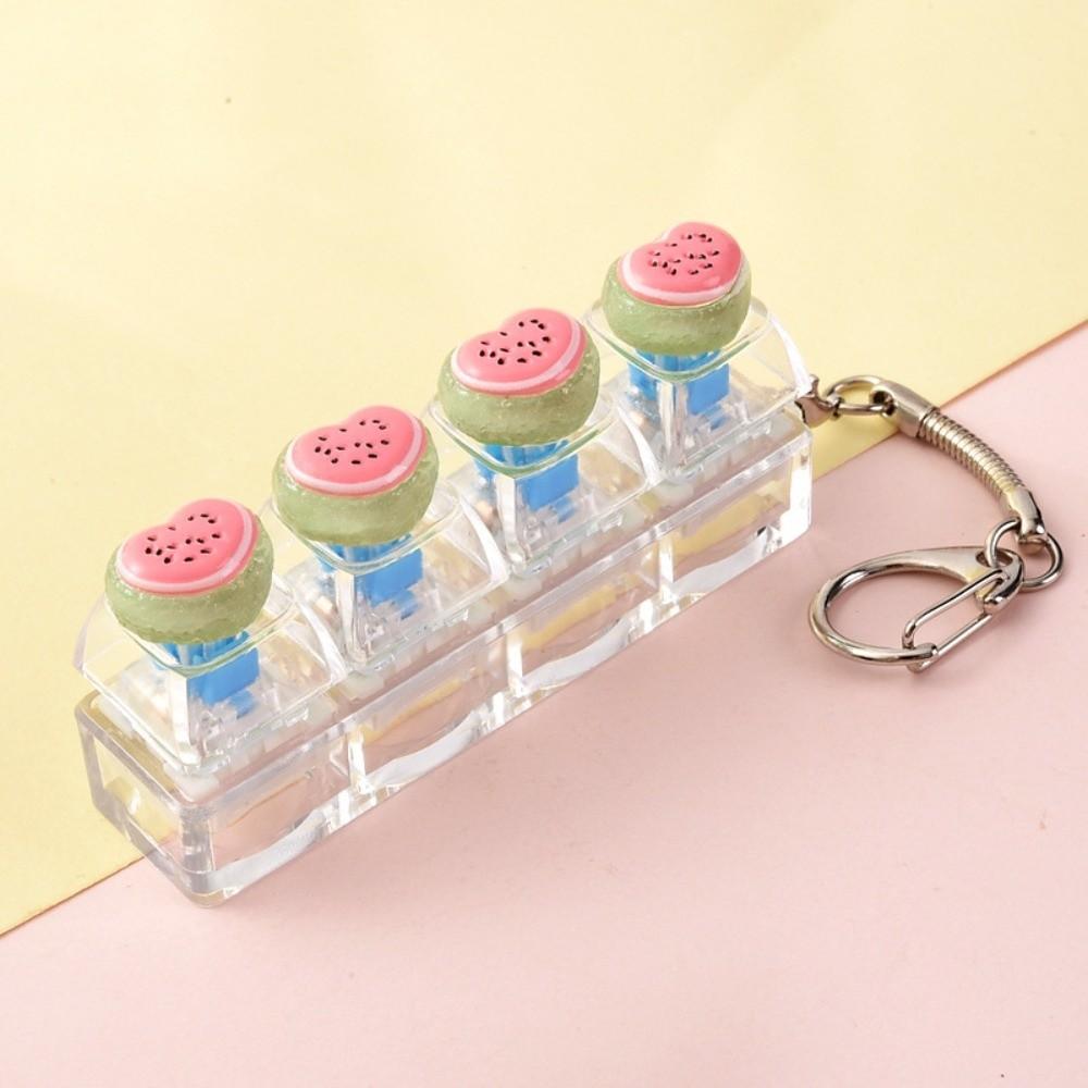 4-Key Reduce Pressure Toy Fruit Mini Keychain Pendant Push Button Keychain Reduce Anxiety