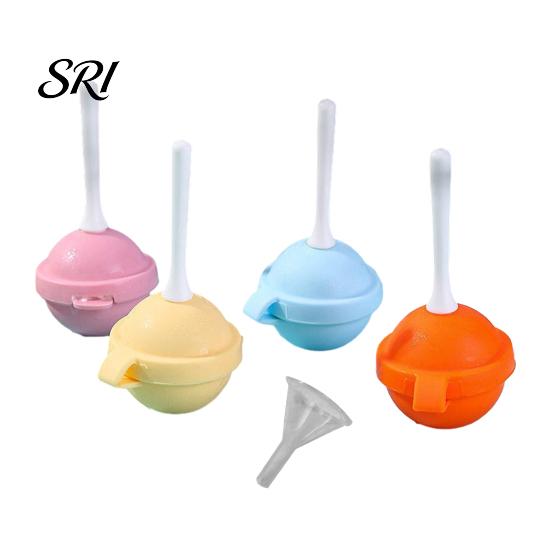 Ice Cream Mold 4Pcs Lollipop-Shaped Pop with Silicone Tray Food-Grade Mini Sphere Round Popsicle Molds Maker for Freezer Easy-Release Leak-Proof