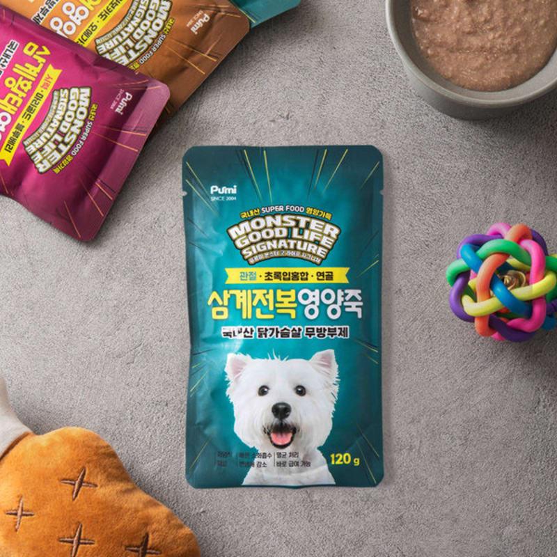 [Pet] Monster Good Life Dog Nutrition Porridge Samgye & Abalone 120 G