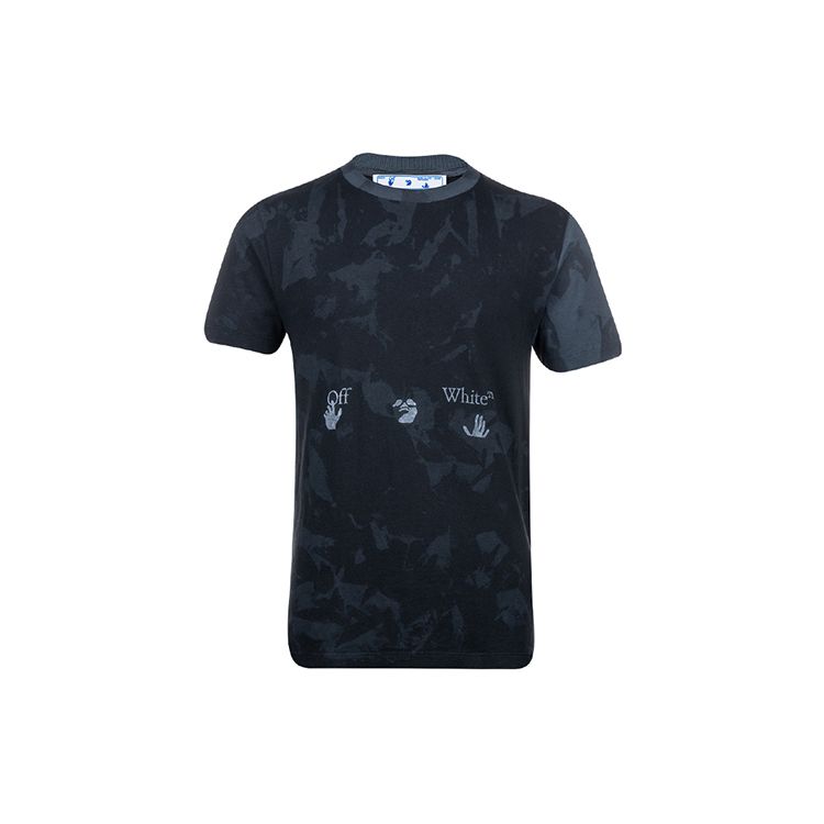 

Off-White Tie Dye T-Shirt Black/Grey Men Tops OMAA038R21JER0141009