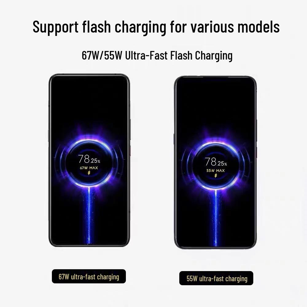 67W Super Fast Charger & Data Cable Set for All Xiaomi Redmi Series